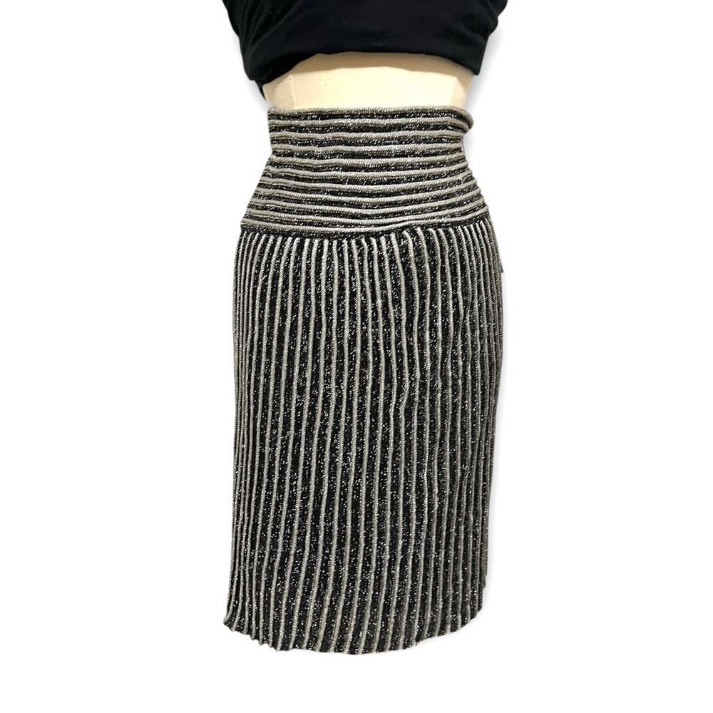 M by Missoni Zig Zag Metallic Midi Skirt Size 8 New - Picture 6 of 17